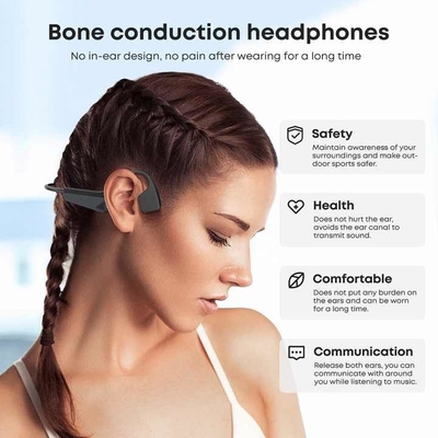 Langsdom Αθλητικά ακουστικά bluetooth Συσκευές για ραδιόφωνο δύο οδών Αναβαθμίστε την ακουστική εμπειρία σας με Bluetooth ακουστικά οστών Conduction