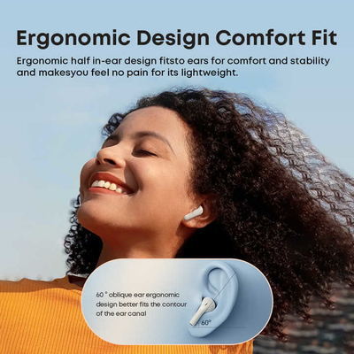 Langsdom Wireless Earbud 5.3 Στερεοβάσο Ακουστικά 2024 Ακύρωση θορύβου Ακουστικά 32H Διπλό μικρόφωνο Καλέστε Ακουστικά Bluetooth